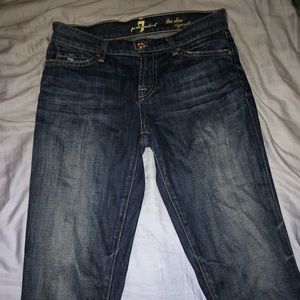 7 For All Mankind slim cigarette skinny jeans 26